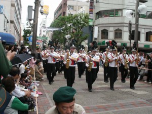 沿道警備の奉仕中