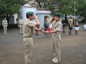 菊章伝達式