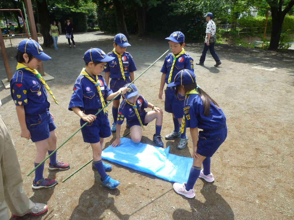 カブ 隊集会 救急 安全 ボーイスカウト川崎第46団