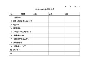 ゲーム大会採点表