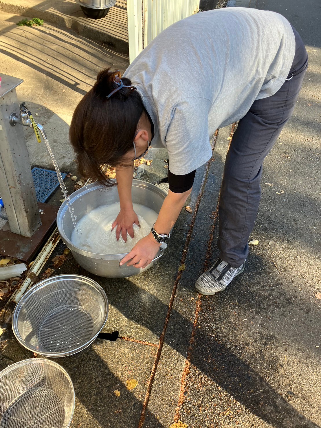 【団】前日餅つき準備