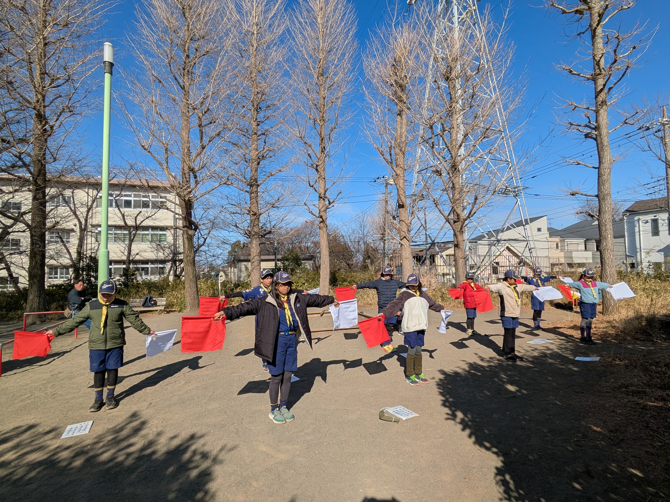 【カブ】月の輪班集会（手旗）